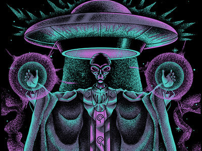 Extraterresterial Sanctuary alien aliens area51 cultist dark art extraterresterial heavy metal horror sci fi space tshirt design ufo