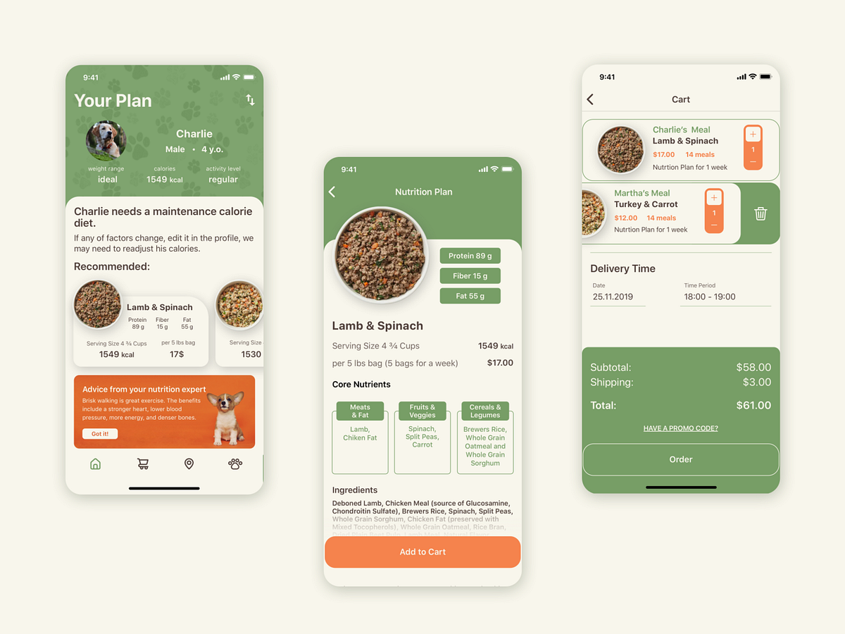 Pet Food Delivery App by Anastasia Stepanova on Dribbble