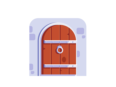 Door door gate illustration medieval old wooden
