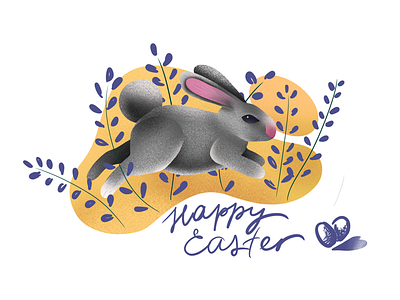 Easter bunny bunny illustration procreate