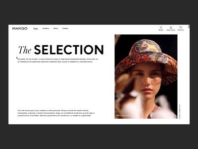 The Selection. Mango Editorial. animation branding branding design design digital editorial fashion newsletter socialmedia typography web