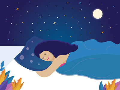 Sleeping Illustration character design dribbble girl graphic illustration rest sleeping vector