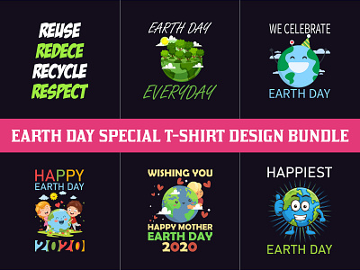 Earth Day Special T-Shirt Design celebrate earth2020 celebrate earthday2020 design design20 earth day earth day t shirt design earth day vector earth recycle vector earthday2020 illustration less lettering save energy typography