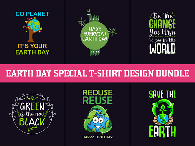 Earth Day Special T-Shirt Design design earth day earth day t shirt design earth day vector earth recycle vector less lettering plastic less save energy ui