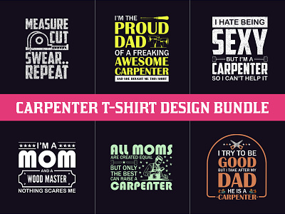Carpenter T-shirt Bundle Design