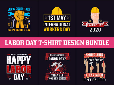 Labor Day T-Shirt Design Bundle