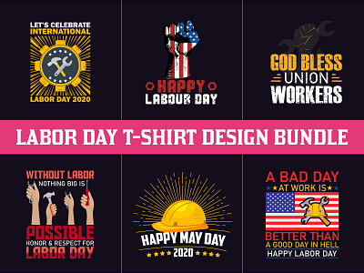 Labor Day T-Shirt Design Bundle labor day t shirt labor day t shirt design tshirtdesign typography