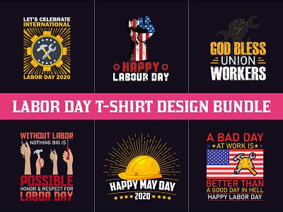 Labor Day T-Shirt Design Bundle