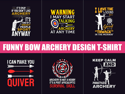 Funny Bow Archery Design T-Shirt