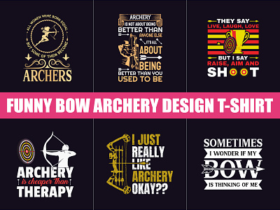 Funny Bow Archery Design T-Shirt