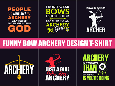 Funny Bow Archery Design T-Shirt