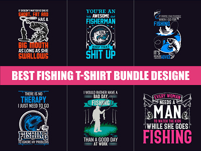 Best Fishing T-Shirt Bundle Design