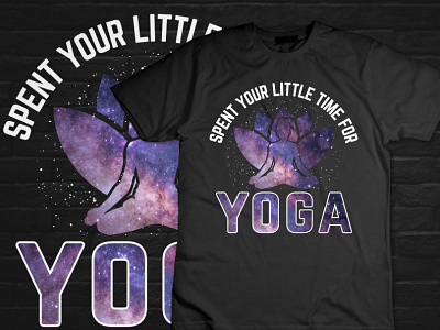 Yoga galaxy effect t shirt design