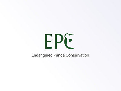 Logo Design / Endangered Panda Conservation illustrator logo negativespace