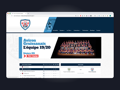 Rugby Web Design / Final Index Page