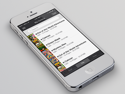 iComics - iOS 7 Redesign app design flat icomics ios 7 iphone simple