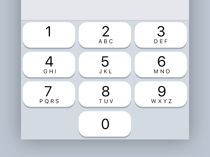 iOS 11 Number Keypad by Tim Oliver on Dribbble