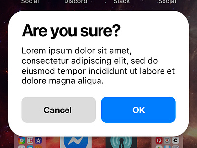 iOS Modern Modal Dialog alert complexion complexion reduction design dialog flat ios iphone minimal modal photoshop reduction ui