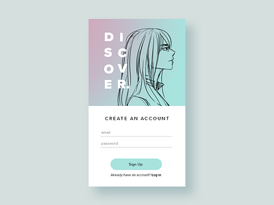 .001 - Sign Up design flat illustration typography ui ux