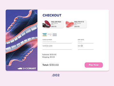 .002 Checkout Page daily 100 challenge dailyui design flat logo ui ux vector website