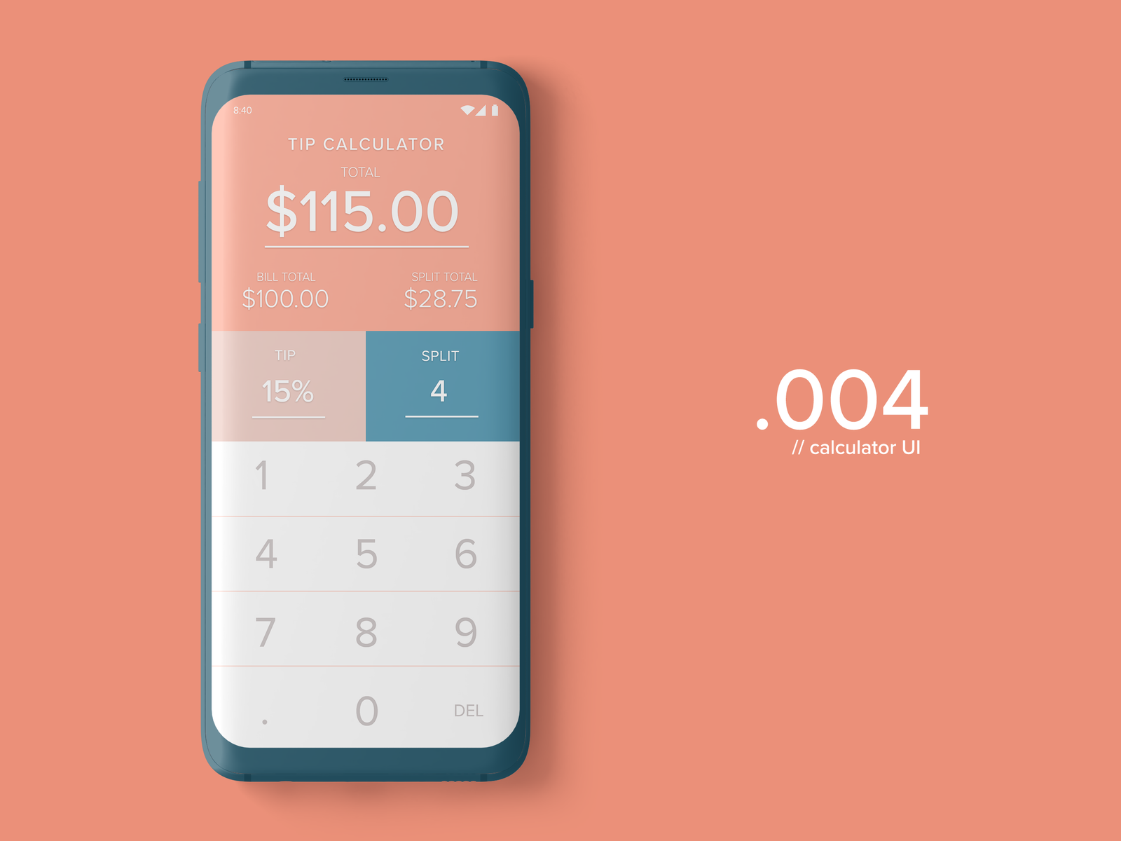 004 Tip Calculator By Caroleenicole On Dribbble   004 Graphic 4x 