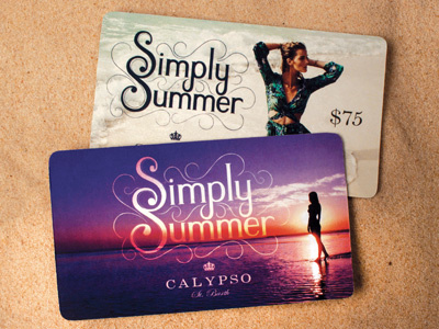 The Simply Summer Collection hand type print seasonal retail typography