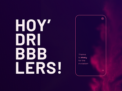 Hoy' Dribbble! pt. 1