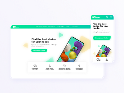 Limeee | Webshop design for an Electronic Store electronic electronics store mobile mobile design responsive web design smartphone store trendy ui web design webshop young