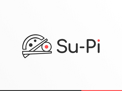 Su-Pi | Logo Design for Sushi & Pizza Restaurant branding food line logo logo variations logodesign pizza restaurant restaurant logo simple logo simple logo design sushi