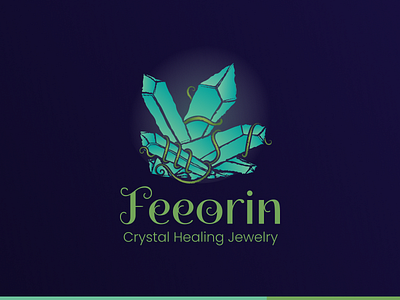 Feeorin | Logo design for a Crystal Jewelry Artisan branding crystal crystalhealing design energy esoteric fairy healing jewelry logo mystical personal brand typography