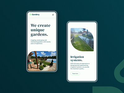 Gardēny | Website for a Gardening Service pt. 1 branding design gardening identity design minimal mobile responsive website service ui web web design website