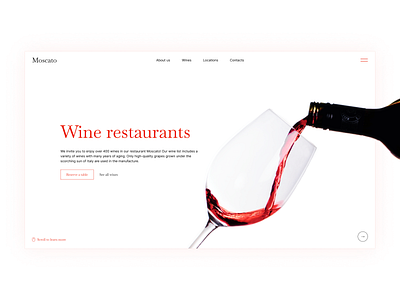 Wine restaurant alcohol bar branding graphic design interface minimalism product design restaurant ui user experience ux web wine