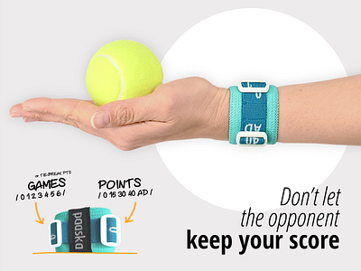 Tennis Scorekeeping Wristband industrial design product design sport sport accessories sport design tennis tennis accessories