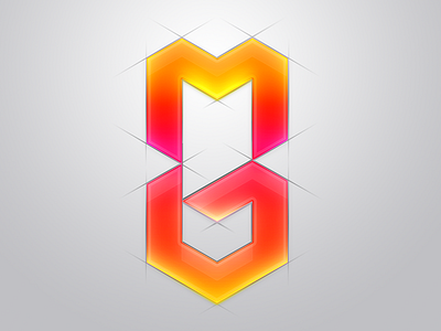 MG Logo g glass light logo m