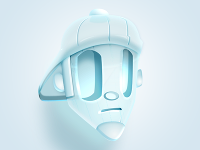 Iced Rogie rogie ice head transparent blue white