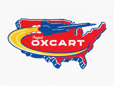 Project Oxcart airplane aviation blackbird illustration jet logo racing sr71 usa vintage logo
