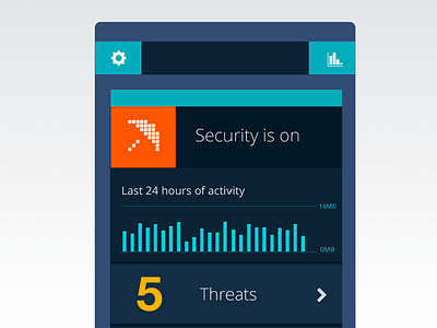 iOS app application blue design flat ios iphone orange security simple ui user interface
