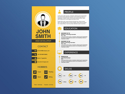 Free Creative Curriculum Vitae Template for Job Seeker