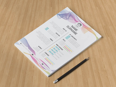 Free Abstract Resume Template for Job Seeker