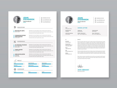 Free Minimalist Vector CV Template