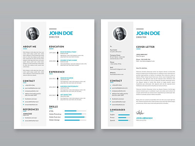 Free Simple Resume Template with Portfolio and Cover Letter