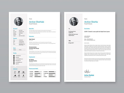 Free Simple Resume Template With Portfolio and Cover Letter curriculum vitae cv cv resume template free cv free cv template free resume free resume template freebie freebies resume