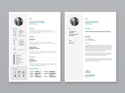 Free Simple Resume Template With Portfolio and Cover Letter