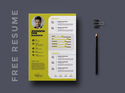 Free Professional PSD Resume Template