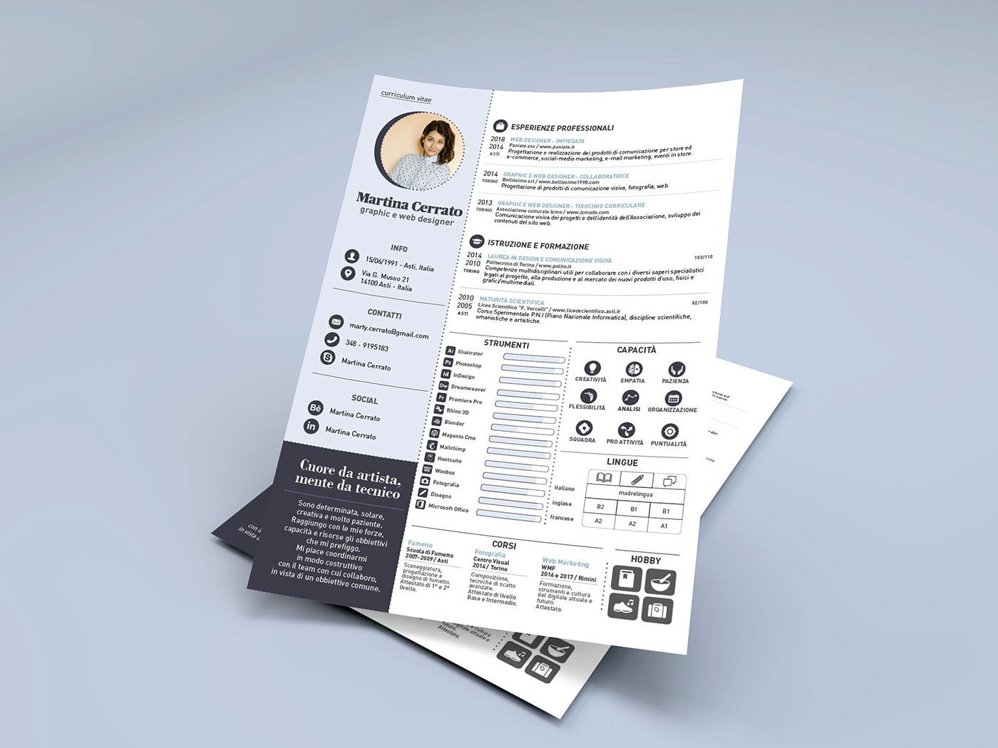 Free Infographic Resume Template Made With Adobe Indesign By James Han On Dribbble