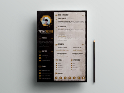 Free Retro CV/Resume Template