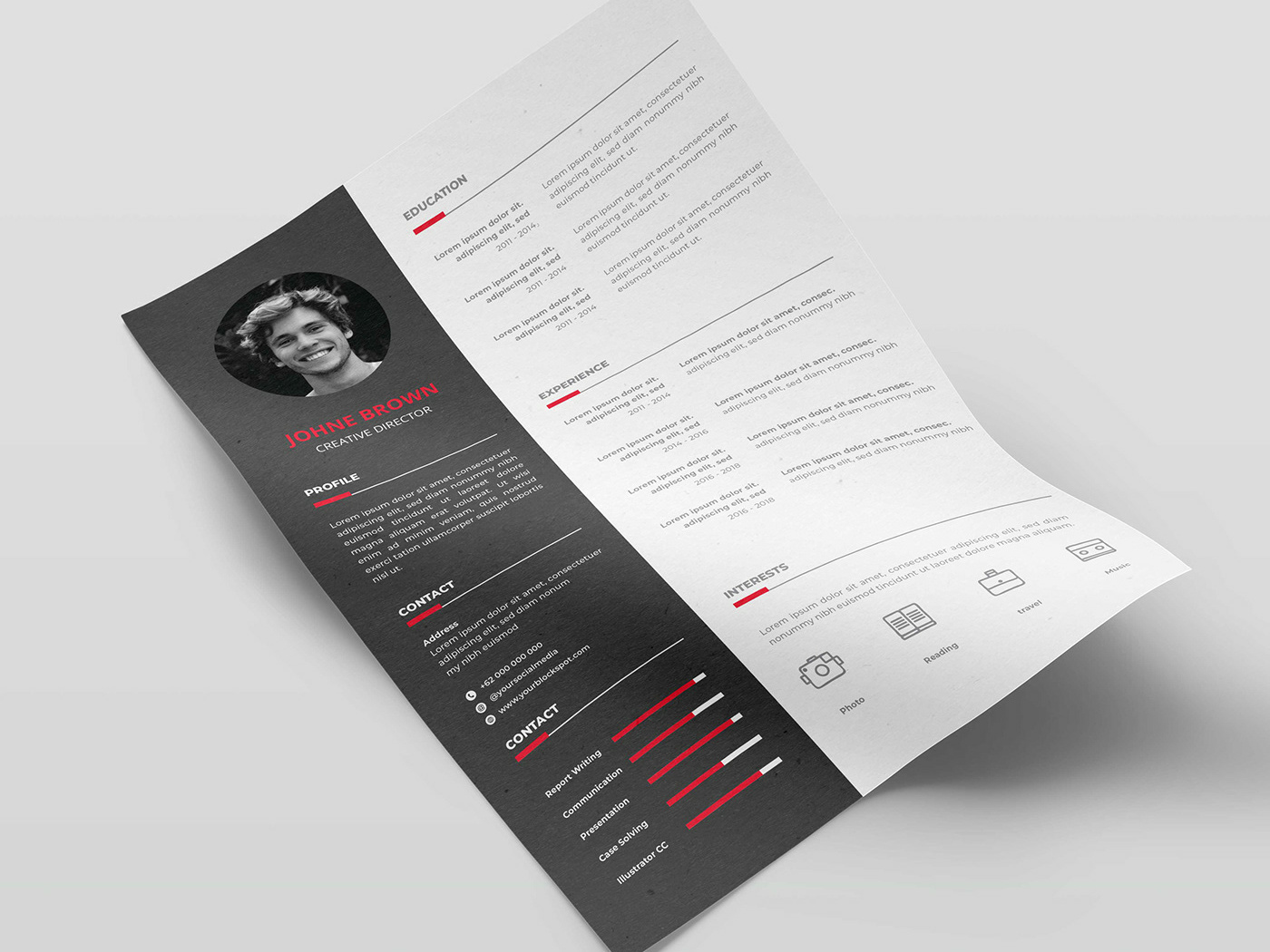 James Vitae on Curriculum by Free Dribbble Vector Template Han