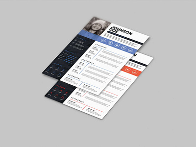 Free Professional Resume Template by James Han on Dribbble