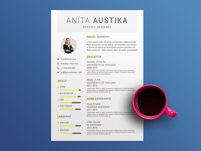 Free Professional Resume Template By James Han On Dribbble 4222