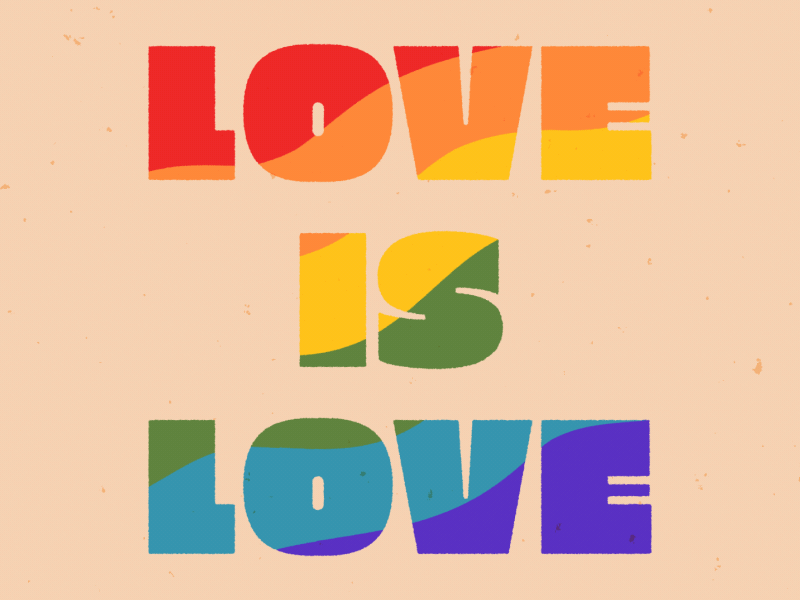 Love Is Love 2d animation after effects animation love is love motion graphics pride